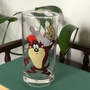 Vintage Smucker's Looney Tunes Taz Baseball Glass 1998